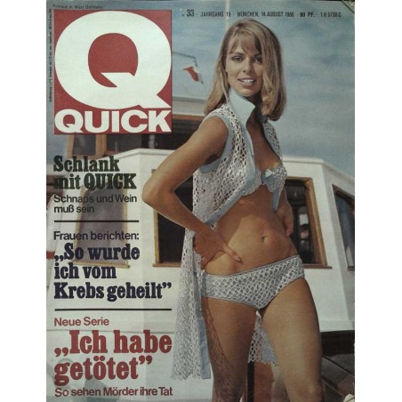 Quick Heft Nr.33 / 14 August 1966 - Schlank mit Quick