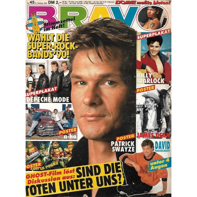 BRAVO Nr.45 / 31 Oktober 1990 - Patrick Swayze