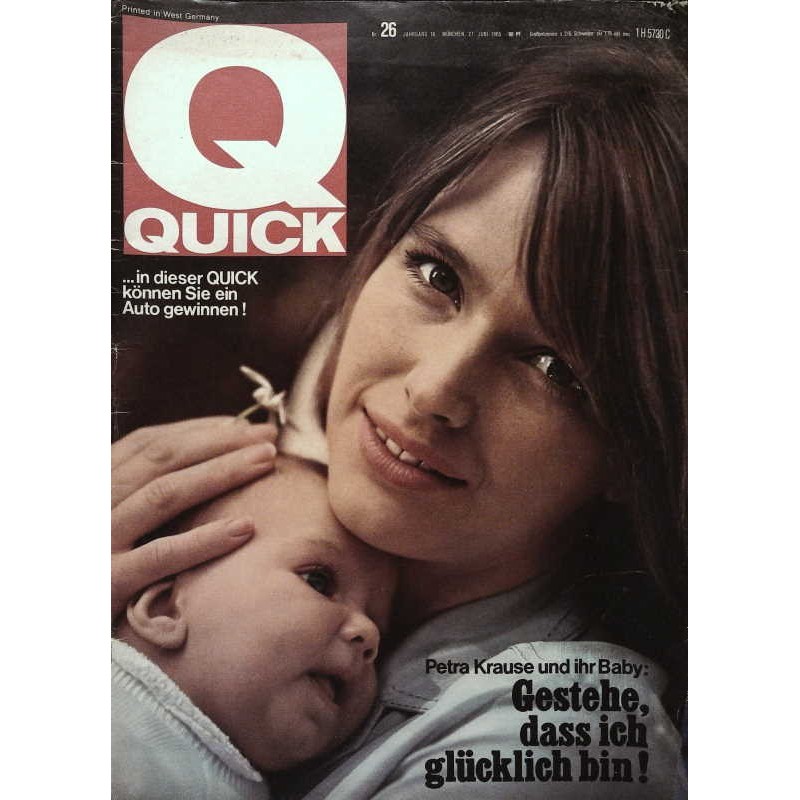 Quick Heft Nr.26 / 27 Juni 1965 - Petra Krause und ihr Baby