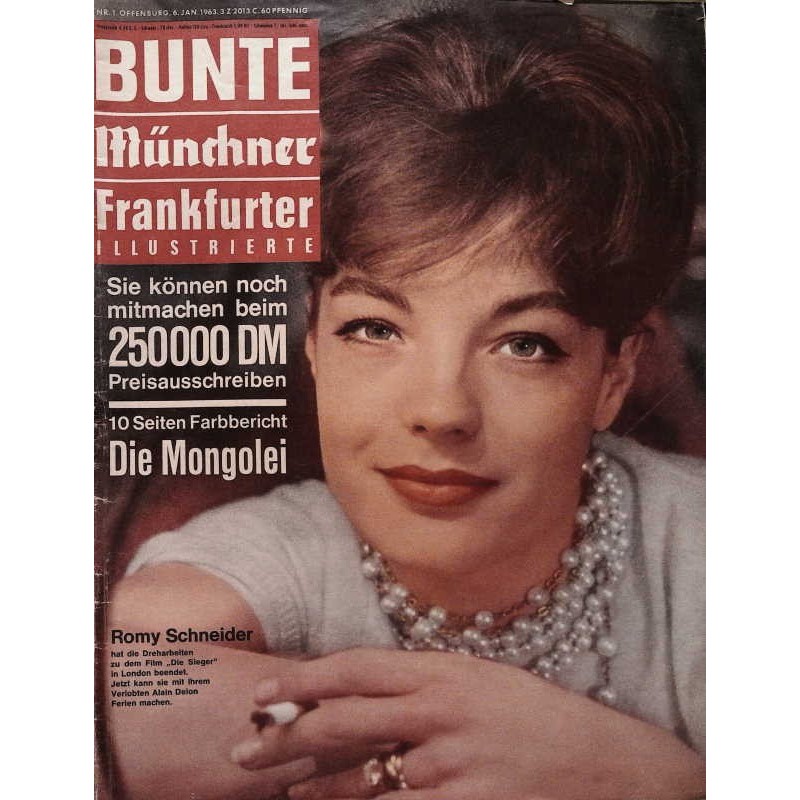 Bunte Illustrierte Nr.1 / 6 Januar 1963 - Romy Schneider