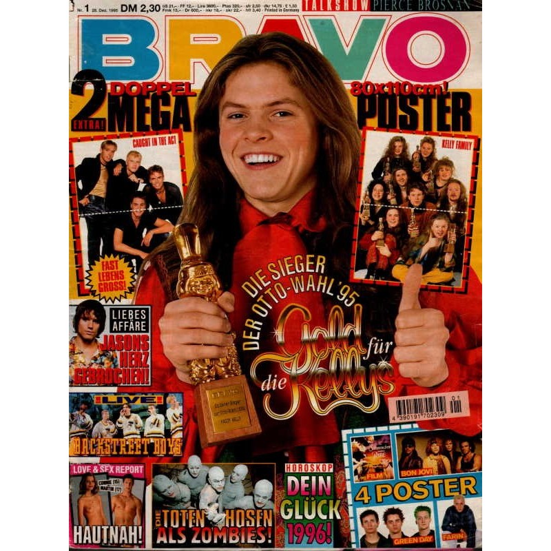 BRAVO Nr.1 / 28 Dezember 1995 - Gold für die Kellys