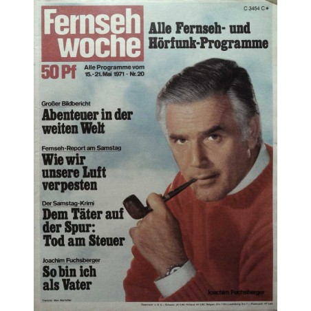 Fernsehwoche Nr. 20 / 15 bis 21 Mai 1971 - Joachim Fuchsberger