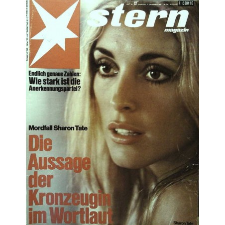 stern Heft Nr.52 / 21 Dezember 1969 - Sharon Tate