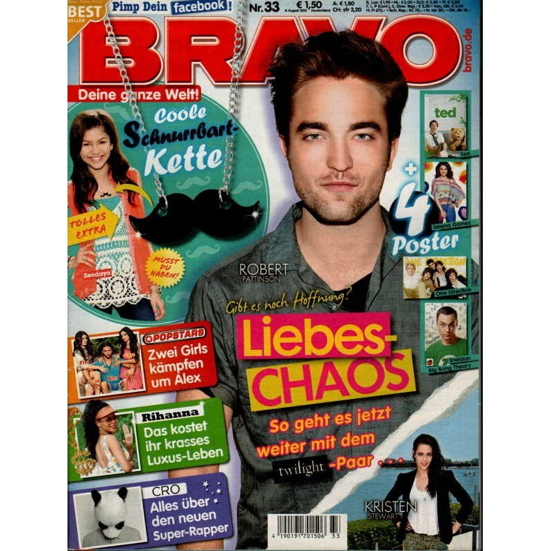 BRAVO Nr.33 / 8 August 2012 - Liebes-Chaos Robert & Kristen