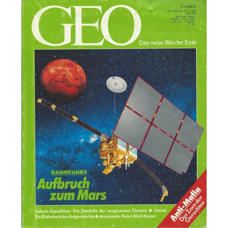 Geo Nr. 9 / September 1992 - Aufbruch zum Mars