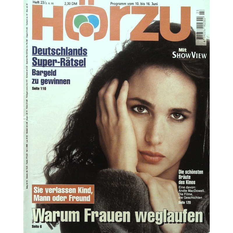 HÖRZU 23 / 10 bis 16 Juni 1995 - Andie MacDowell