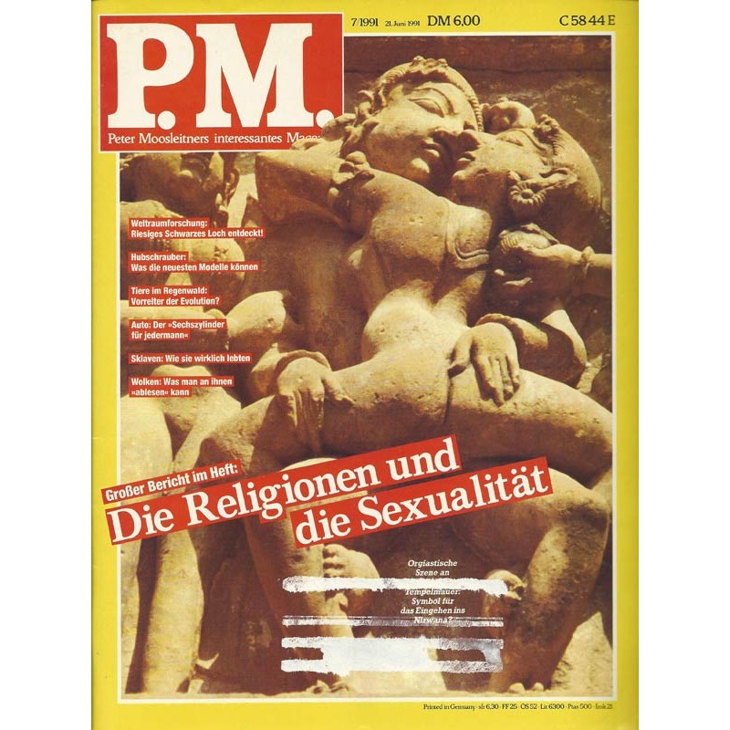 P.M. Ausgabe Juli 7/1991 - Die Religion & die Sexualität
