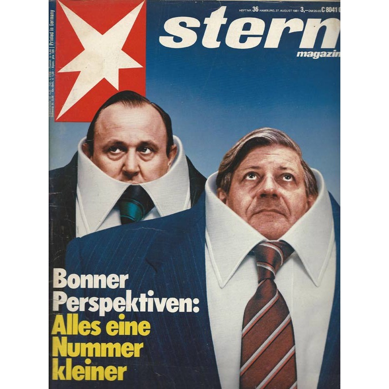 stern Heft Nr.36 / 27 August 1981 - Alles eine Nummer kleiner