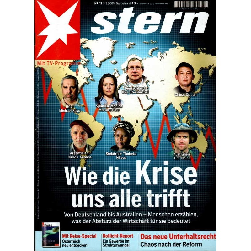 stern Heft Nr.11 / 5 März 2009 - Wie die Krise uns alle trifft