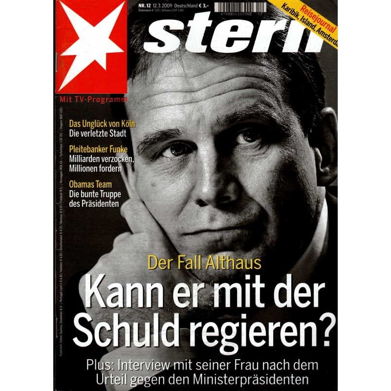stern Heft Nr.12 / 12 März 2009 - Der Fall Althaus