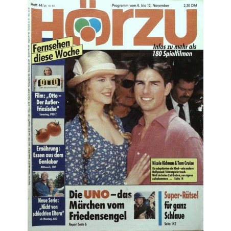 HÖRZU 44 / 6 bis 12 November 1993 - Nicole Kidman & Tom Cruise