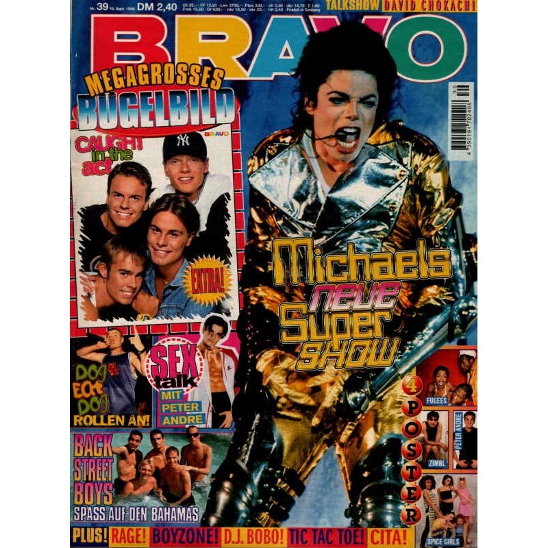 BRAVO Nr.39 / 19 September 1996 - Michaels neue Super Show