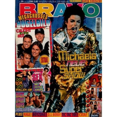 BRAVO Nr.39 / 19 September 1996 - Michaels neue Super Show