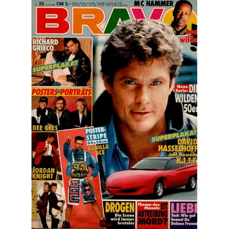 BRAVO Nr.25 / 13 Juni 1991 - David Hasselhoff