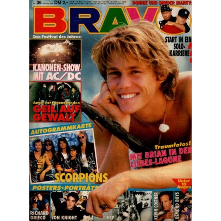 BRAVO Nr.36 / 29 August 1991 - Traumfotos mit Brian