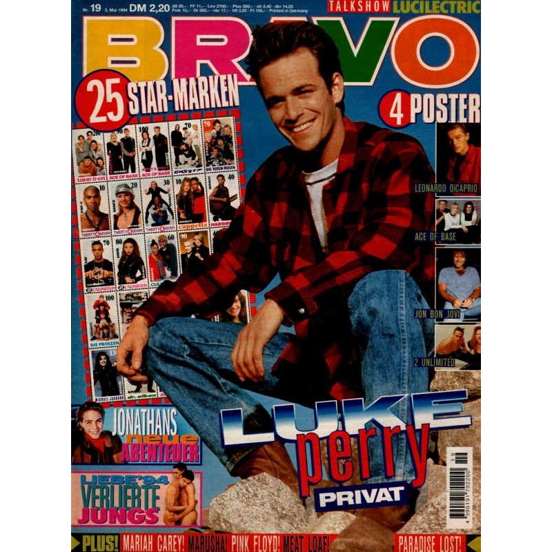 BRAVO Nr.19 / 5 Mai 1994 - Luke Perry privat