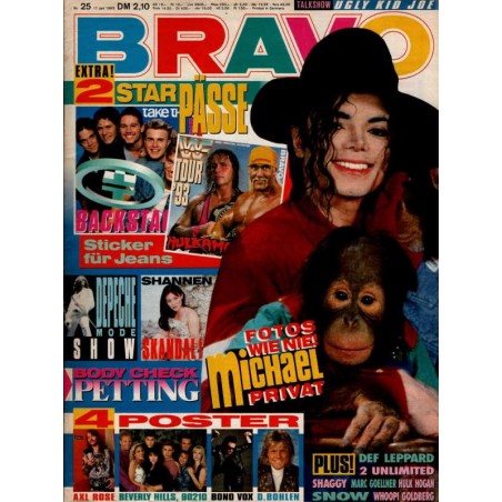 BRAVO Nr.25 / 17 Juni 1993 - Michael Jackson privat