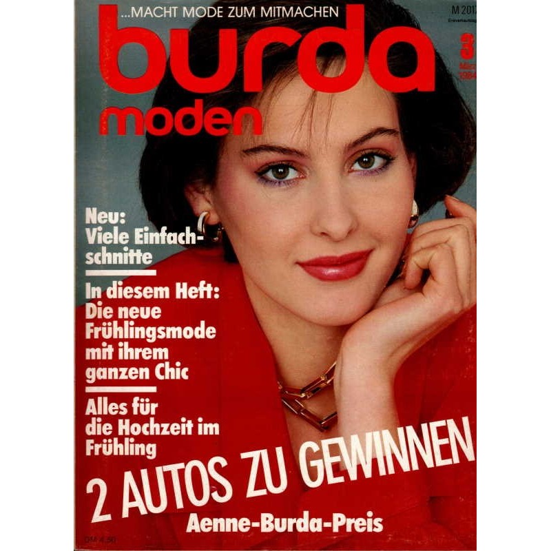 burda Moden 3/März 1984 - Viele Einfachschnitte