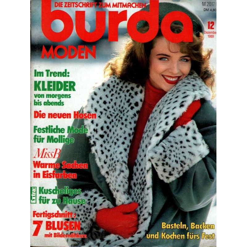 burda Moden 12/Dezember 1989 - Warme Sachen