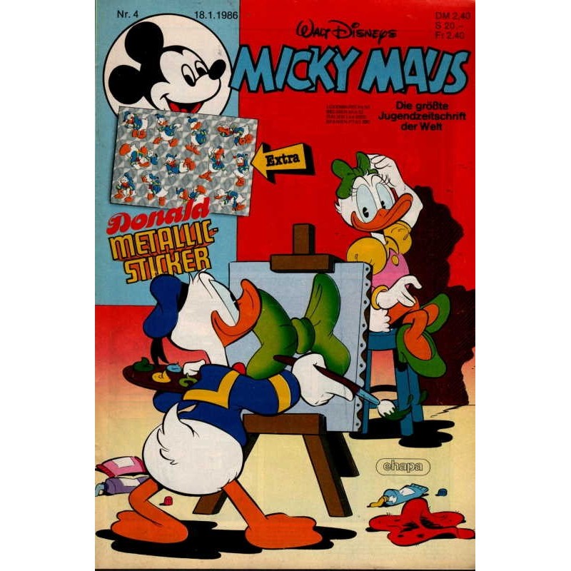 Micky Maus Nr. 4 / 18 Januar 1986 - Metallic Sticker