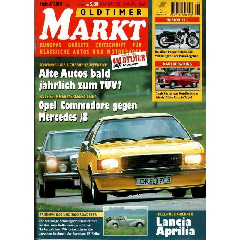 Oldtimer Markt Heft 6/Juni 2001 - Opel Commodore