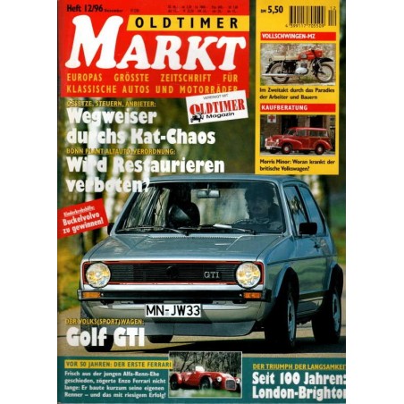 Oldtimer Markt Heft 12/Dezember 1996 - Golf GTI