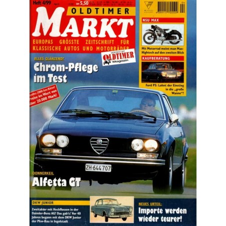 Oldtimer Markt Heft 4/April 1999 - Alfetta GT