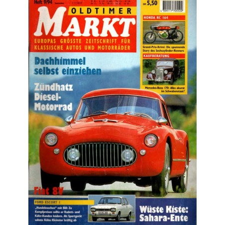 Oldtimer Markt Heft 9/September 1994 - Fiat 8V