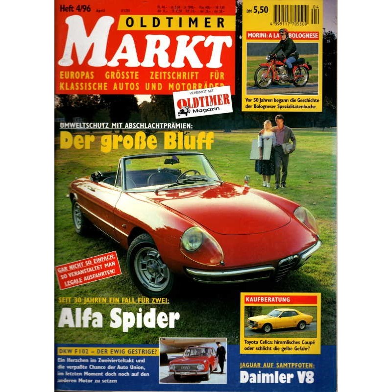 Oldtimer Markt Heft 4/April 1996 - Alfa Spider