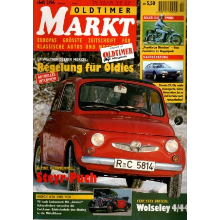 Oldtimer Markt Heft 2/Februar 1996 - Steyr-Puch