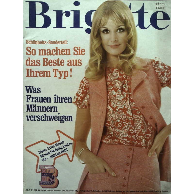 Brigitte Heft 9 / 23 April 1968 - Extra Modell