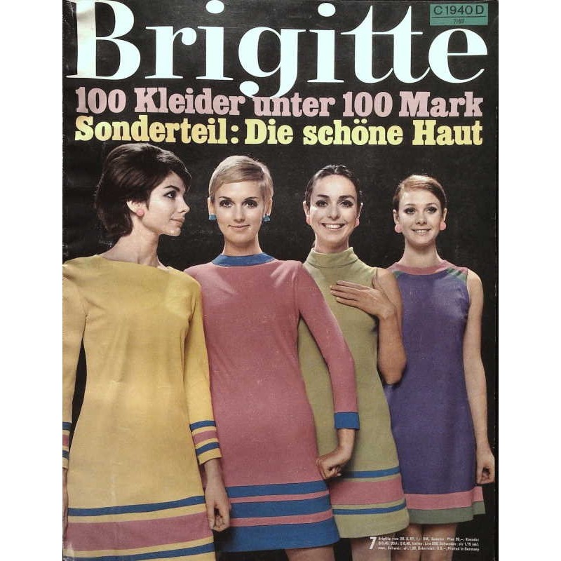 Brigitte Heft 7 / 28 März 1968 - 100 Kleider unter 100 Mark