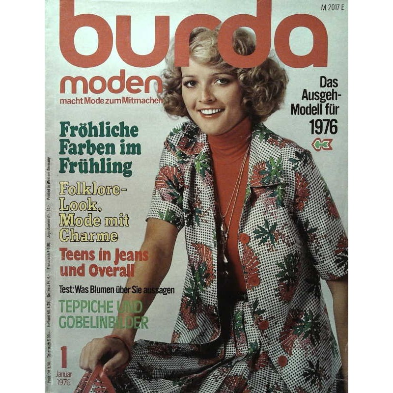 burda Moden 1/Januar 1976 - Farben im Frühling