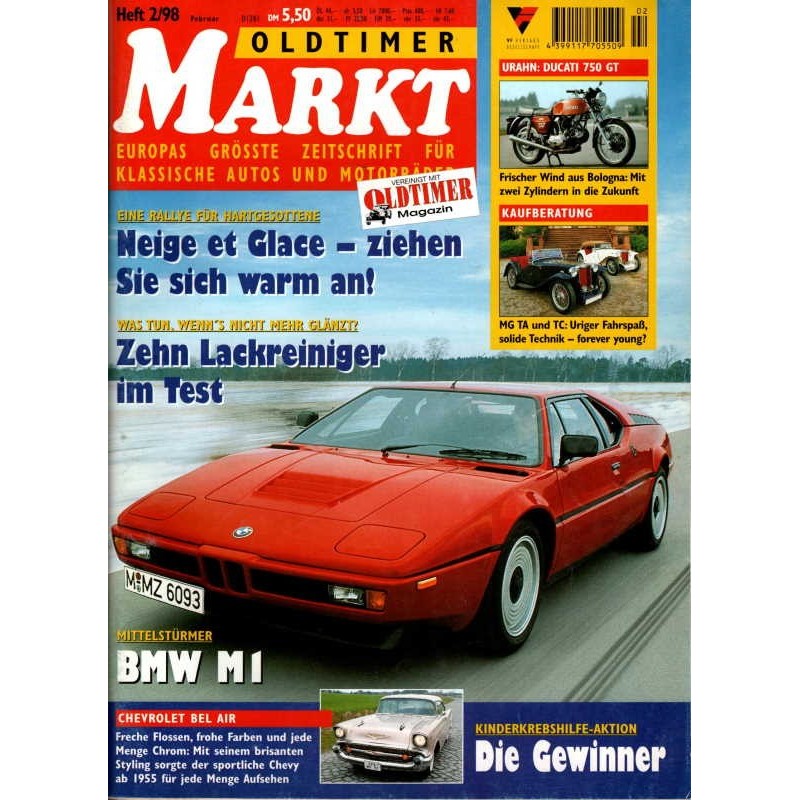 Oldtimer Markt Heft 2/Februar 1998 - BMW M1