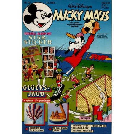 Micky Maus Nr. 20 / 11 Mai 1988 - Star Sticker