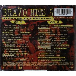 Bravo Hits 6 / 2 CDs - Ace of Base, Cappella, Meat Loaf... Rückseite