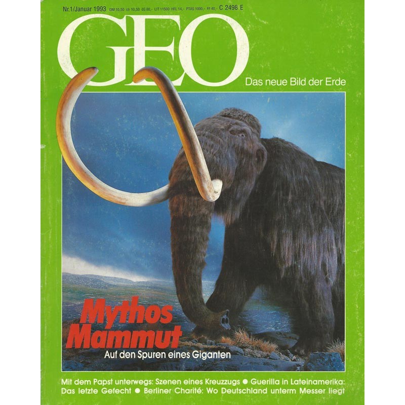 Geo Nr. 1 / Januar 1993 - Mythos Mammut
