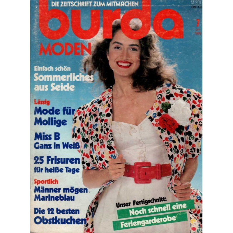 burda Moden 7/Juli 1988 - Sommerliches aus Seide