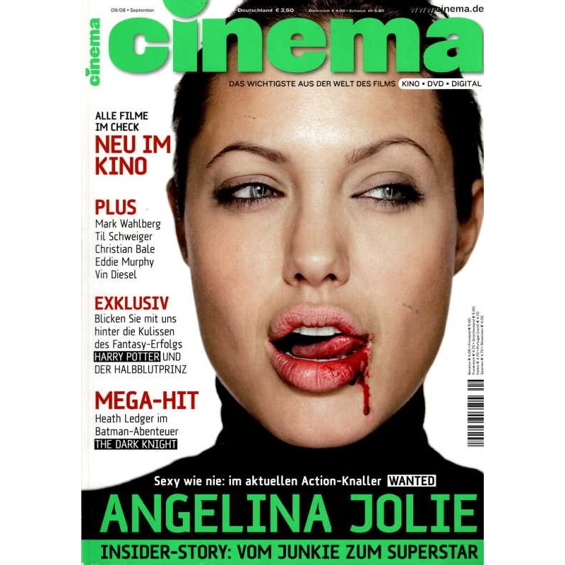 CINEMA 9/08 September 2008 - Angelina Jolie
