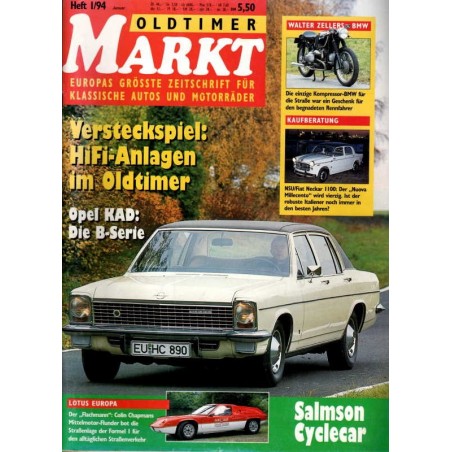 Oldtimer Markt Heft 1/Januar 1994 - Opel KAD