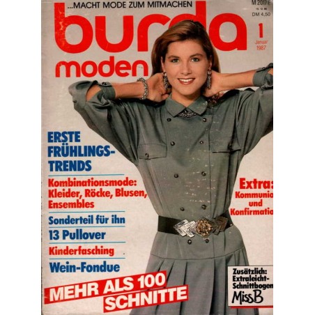 burda Moden 1/Januar 1987 - Kombinationsmode