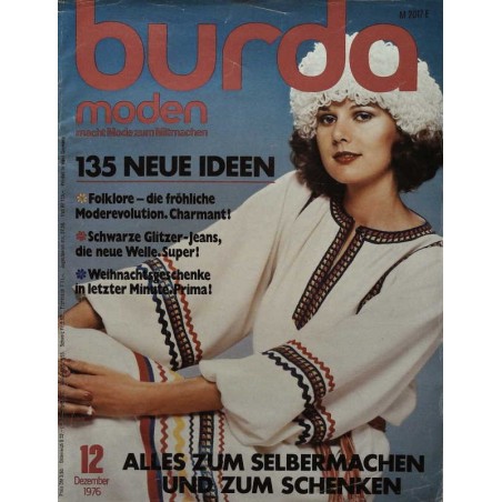 burda Moden 12/Dezember 1976 - Folklorekleid