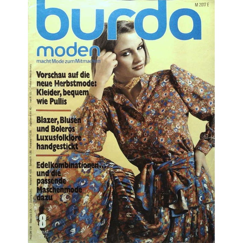 burda Moden 8/August 1977 - Neue Herbstmode