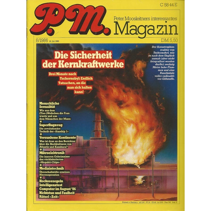 P.M. Ausgabe August 8/1986 - Die Sicherheit der Kernkraftwerke