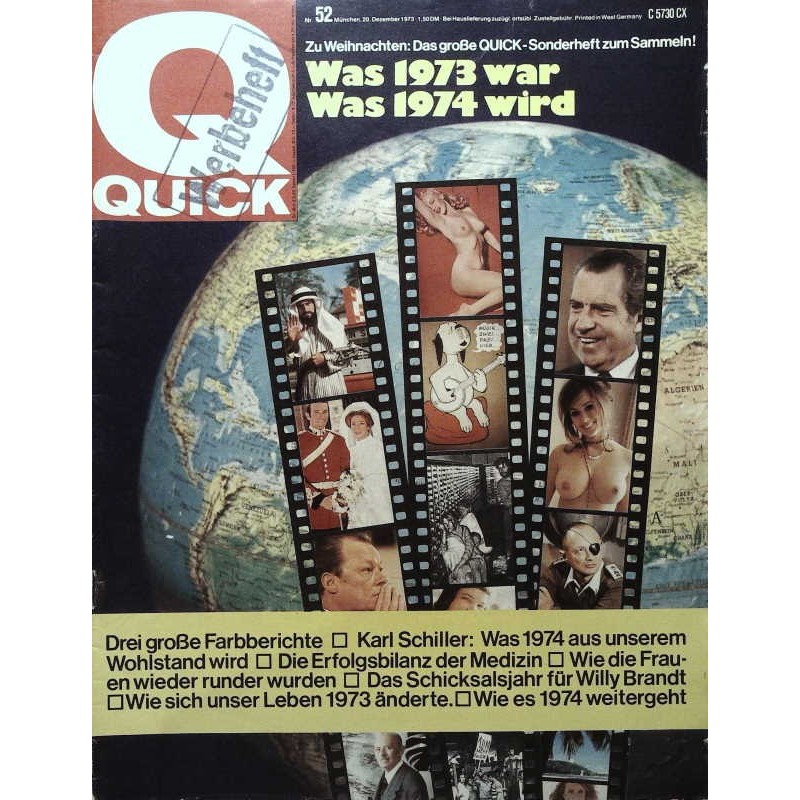 Quick Heft Nr.52 / 20 Dezember 1973 - Was war und wird 1974