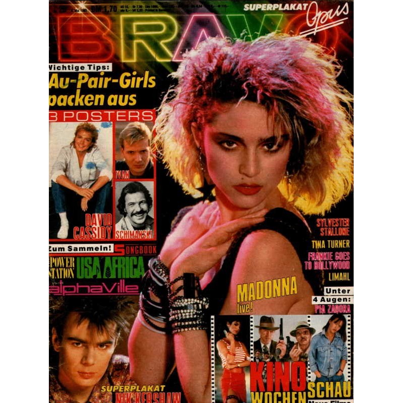 BRAVO Nr.20 / 9 Mai 1985 - Madonna live!