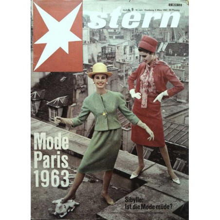 stern Heft Nr.9 / 3 März 1963 - Mode Paris 1963