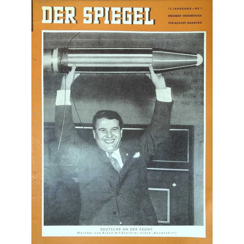 Der Spiegel Nr.7 / 12 Februar 1958 - Wernher von Braun