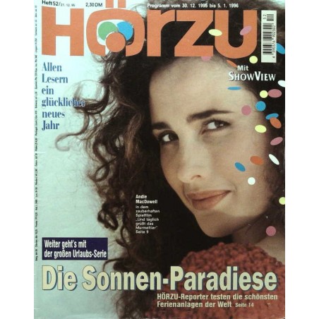 HÖRZU 52 / 30 Dezember 1995 bis 5 Januar 1996 - Andie MacDowell