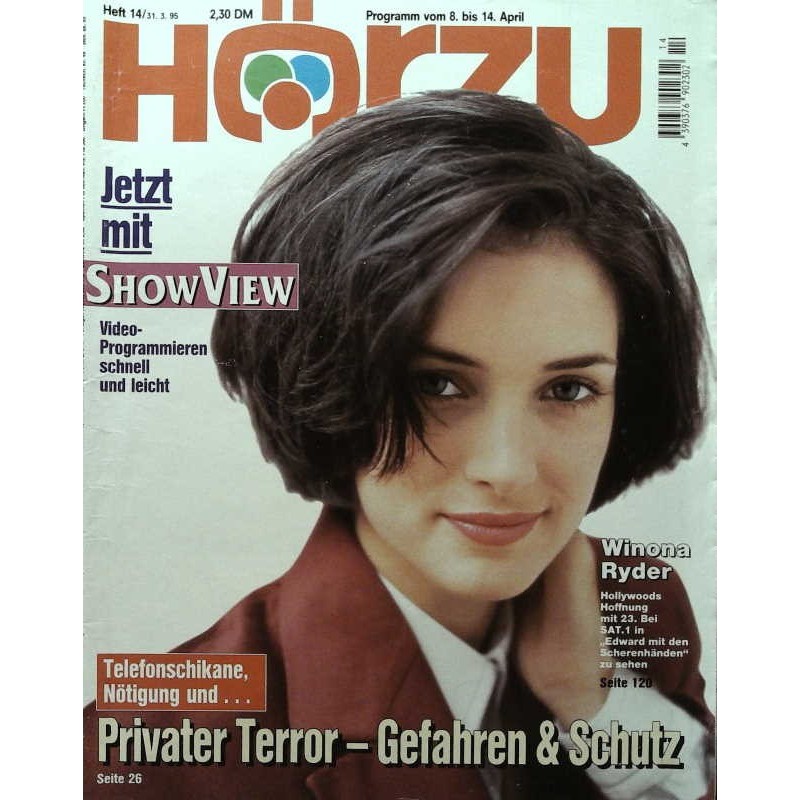 HÖRZU 14 / 8 bis 14 April 1995 - Winona Ryder